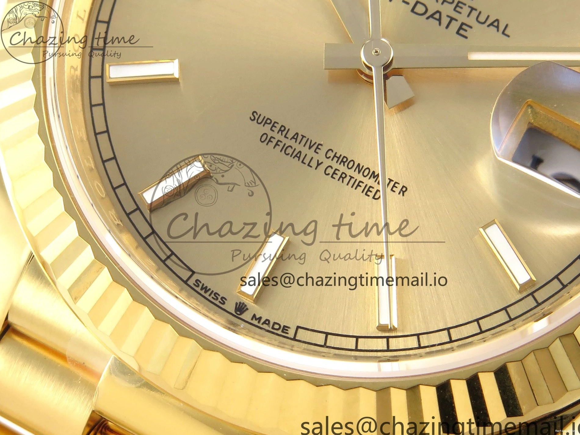 0508 Tailored Day Date 40 YG 228238 THBF 1:1 Best Edition YG Dial on President Bracelet VR3255 (Gain Weight) 952